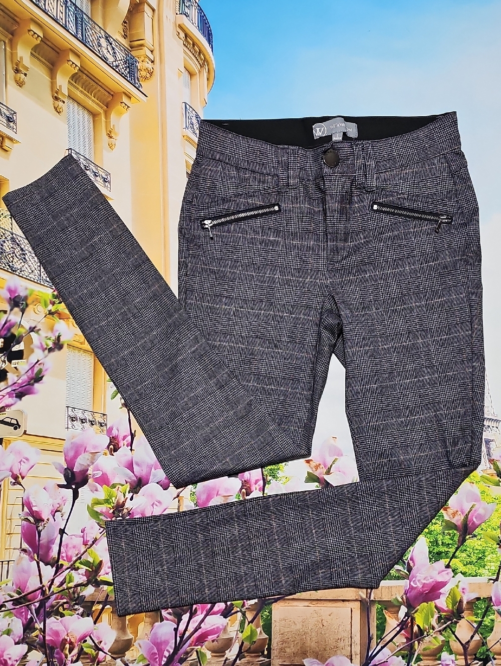Wit‎ & Wisdom Plaid Skinny Pants Size 2
